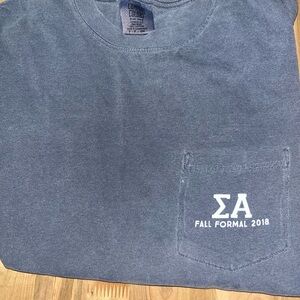 Comfort Colors Slate Blue Sigma Alpha Long sleeve